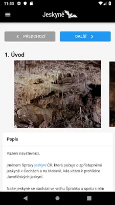 Jeskyně České republiky android App screenshot 1